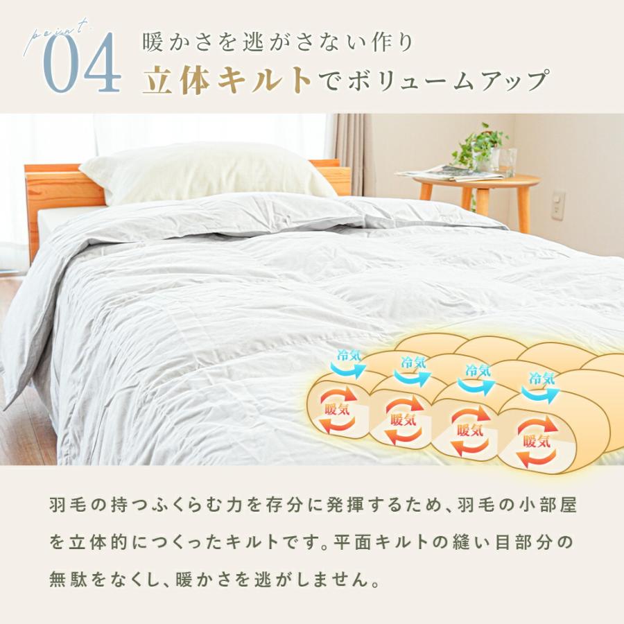 羽毛肌掛け布団 シングル ダウン90％ 250g入り 日本製 エコテックス