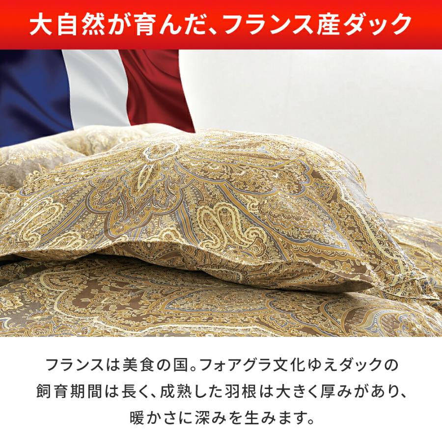 羽毛布団 ダブル フランス産 ダックダウン85％ 1.3kg 日本製 掛け布団 エクセルゴールドラベル |  | 06