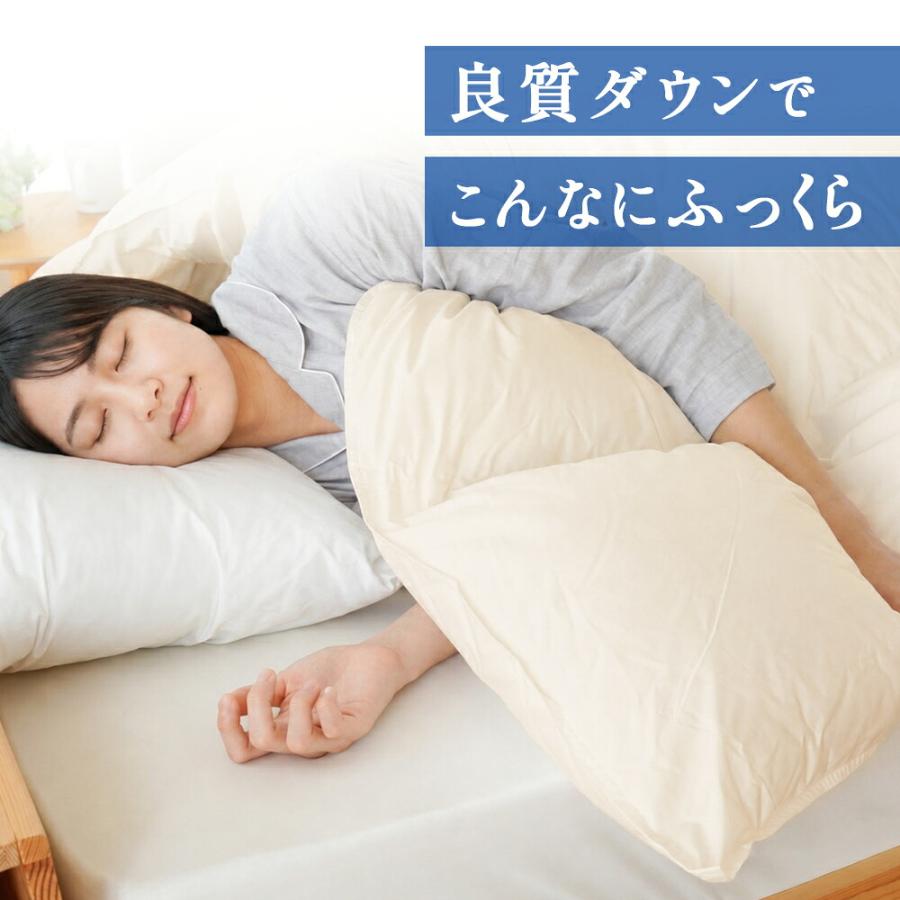 羽毛布団 ダブル 日本製 フランス産ダウン90％ 1.3kg 立体キルト 国内