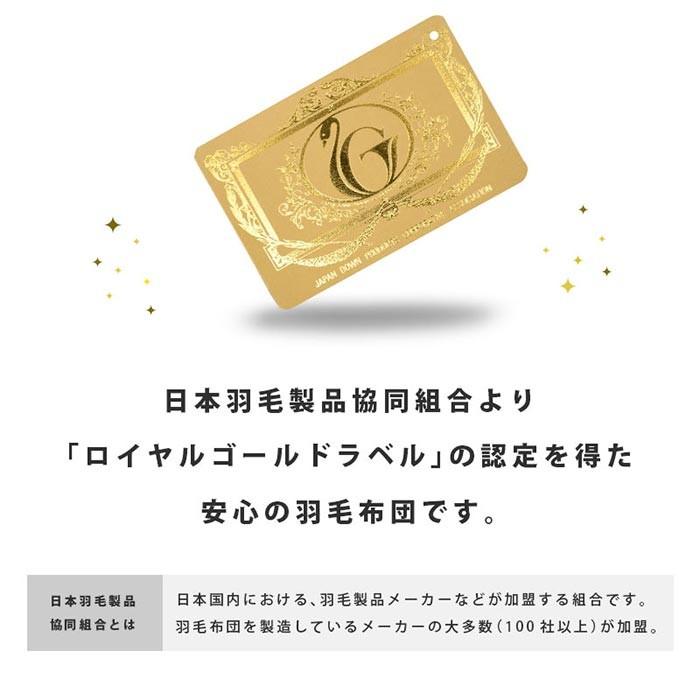 羽毛肌掛け布団 クイーン ポーランド産ダウン93% ダウンケット 日本製 夏の羽毛布団 肌布団 ふとん ロイヤルゴールドラベル｜futon｜06