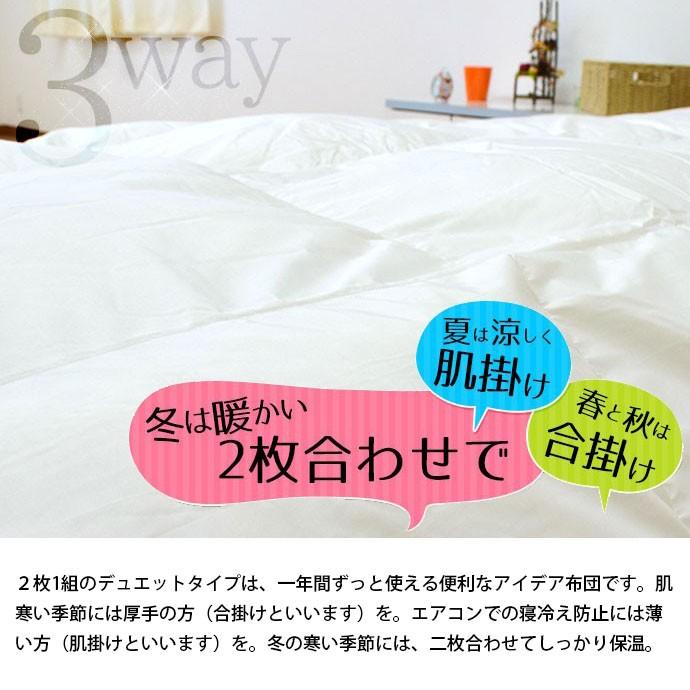 羽毛布団 クイーン 暖かい布団 日本製 ダウン93％ オールシーズン2枚