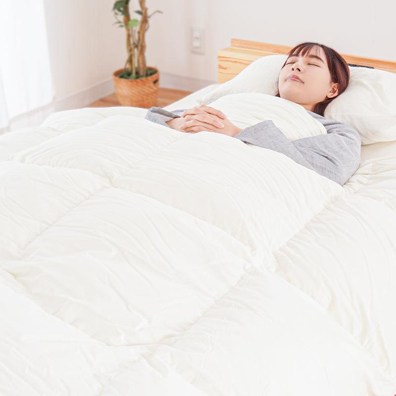 羽毛布団 クイーン 暖かい布団 日本製 グース93％ 国内洗浄 羽毛掛け布団 ふとん ロイヤルゴールドラベル おすすめ |  | 03