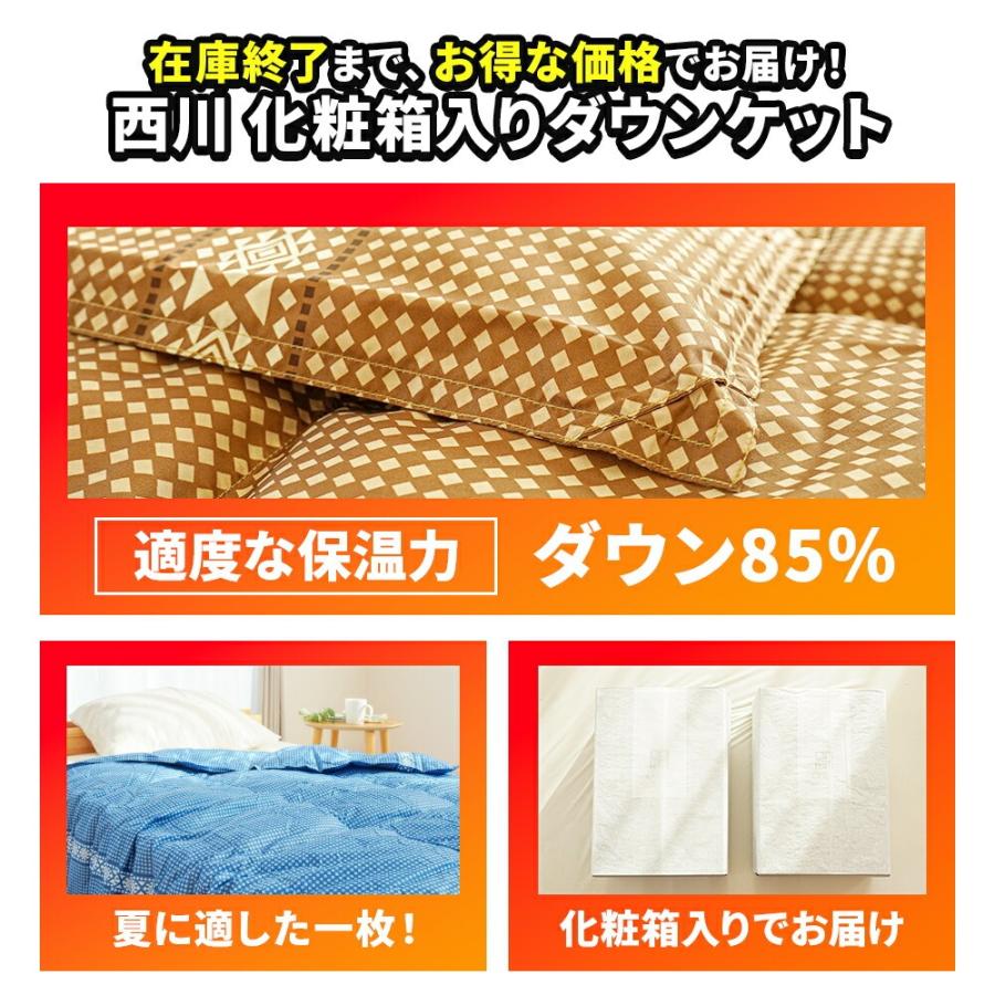 西川（nishikawa） 訳あり品 ダウンケット シングル 洗える 羽毛肌