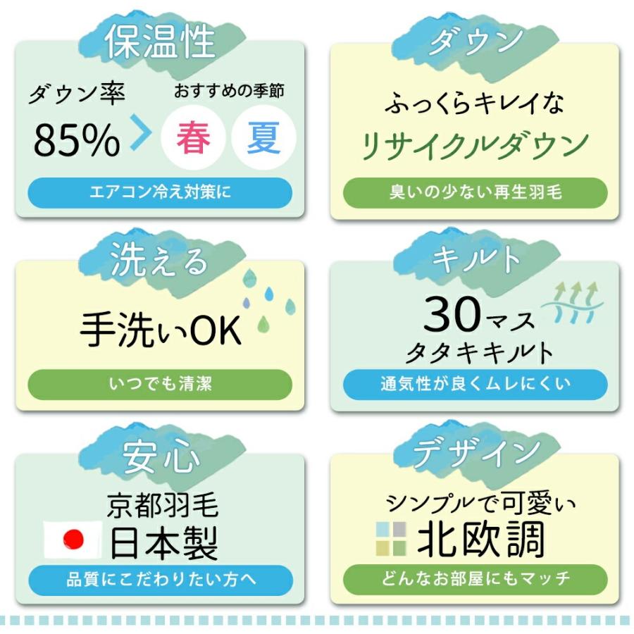 羽毛肌掛け布団 シングル ダウン85％ 300g リサイクルダウン使用 日本
