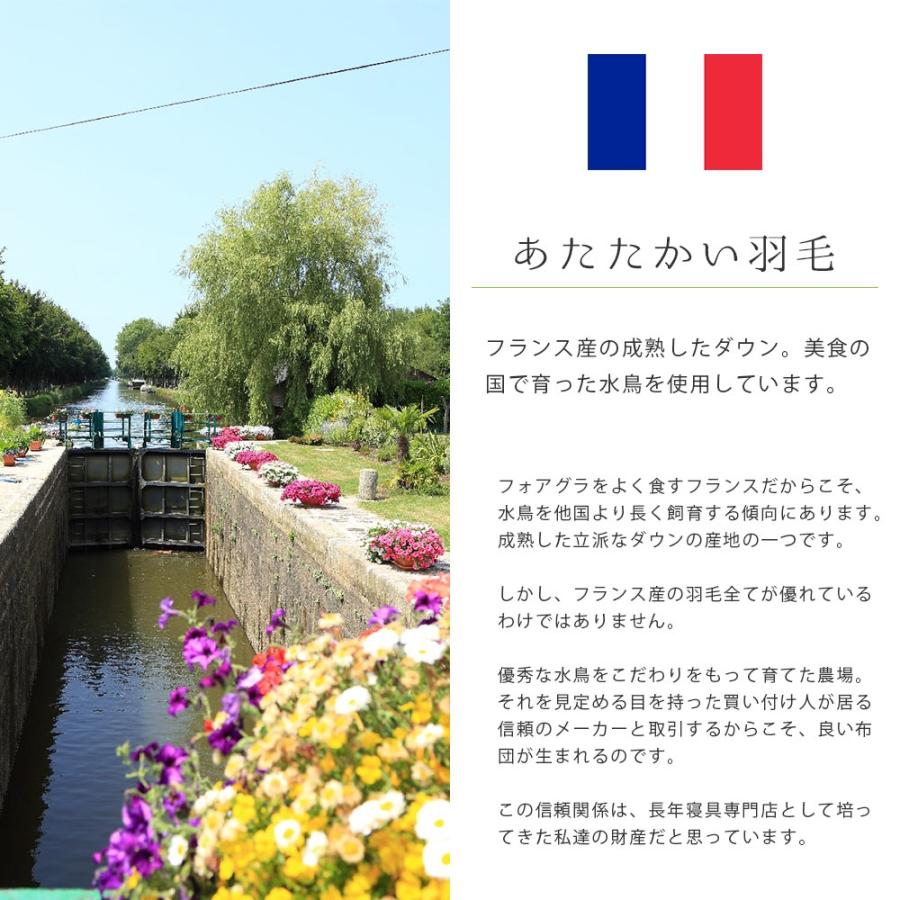 羽毛肌掛け布団 シングル フランス産ホワイトダックダウン90％ ダウン
