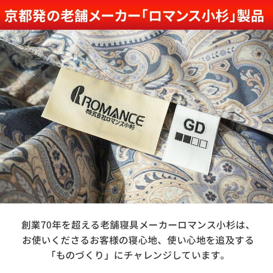 ロマンス小杉 羽毛布団 シングル 日本製 シルバーダックダウン85