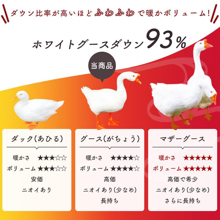 羽毛布団 シングル カナダ産グース93％ 増量1.2kg 日本製 簡易