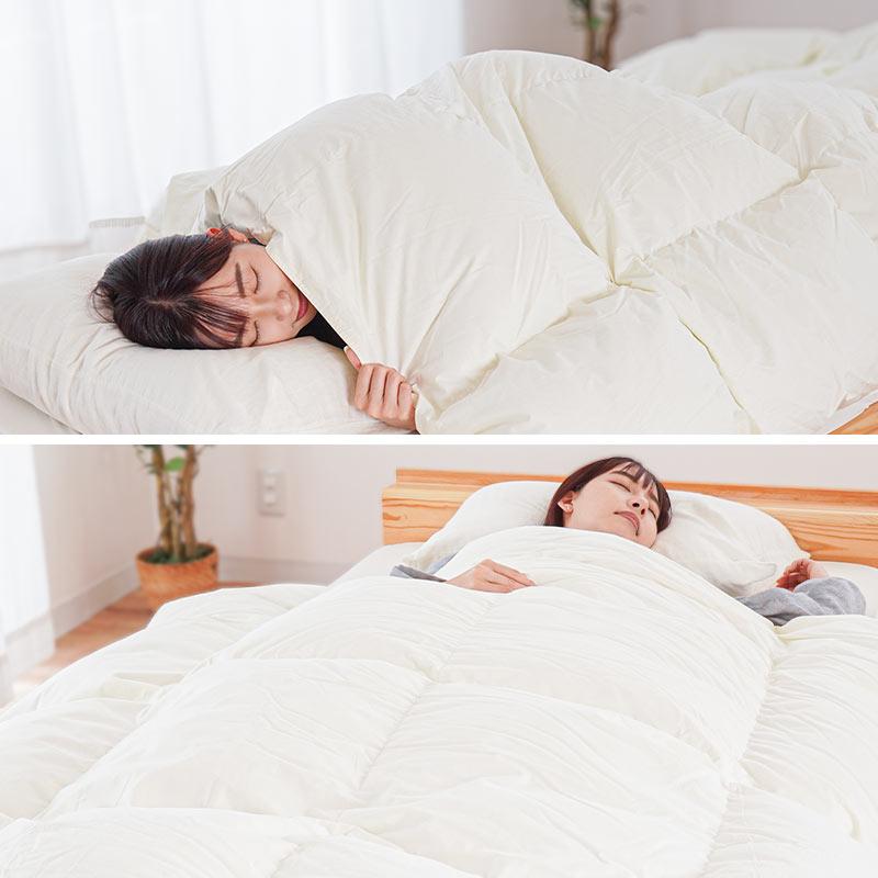 羽毛布団 シングル 暖かい布団 日本製 グース93％ 国内洗浄 羽毛