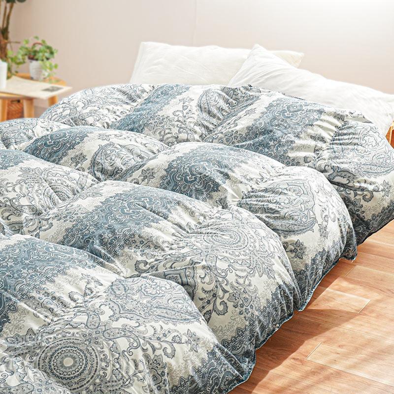 羽毛布団 シングル ブルガリア産ホワイトダウン95％ 1.0kg 日本製 立体