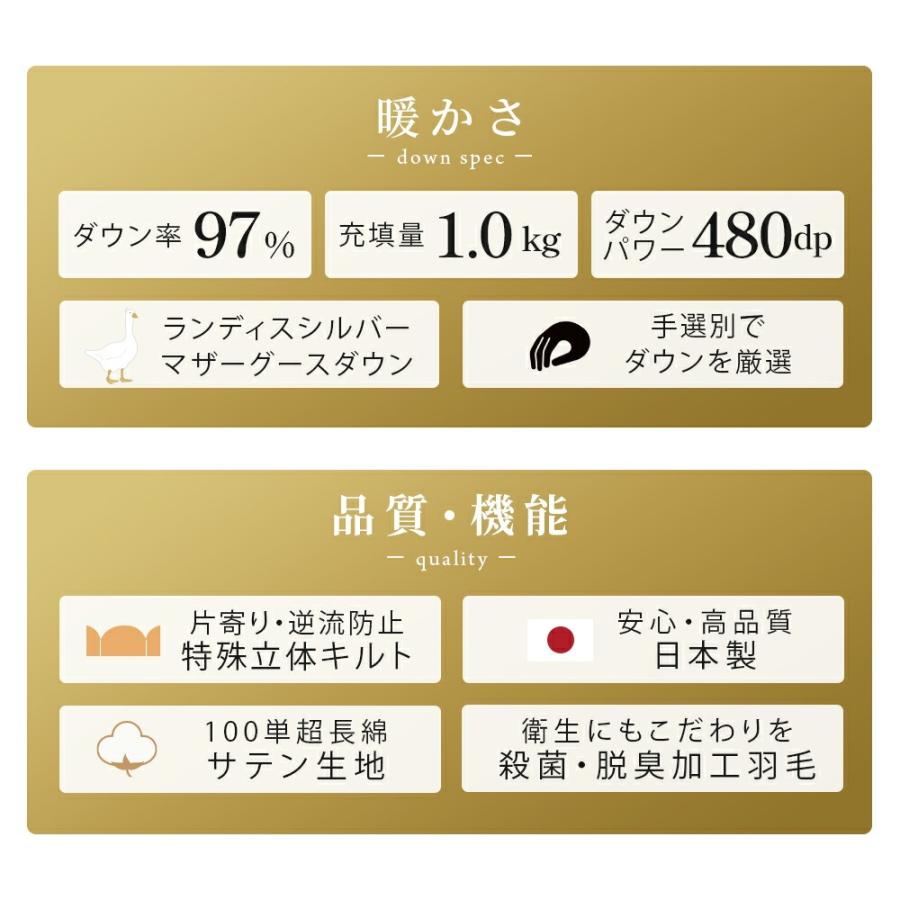 羽毛布団 シングル マザーグース ダウン97％ 1.0kg 日本製 掛け布団 