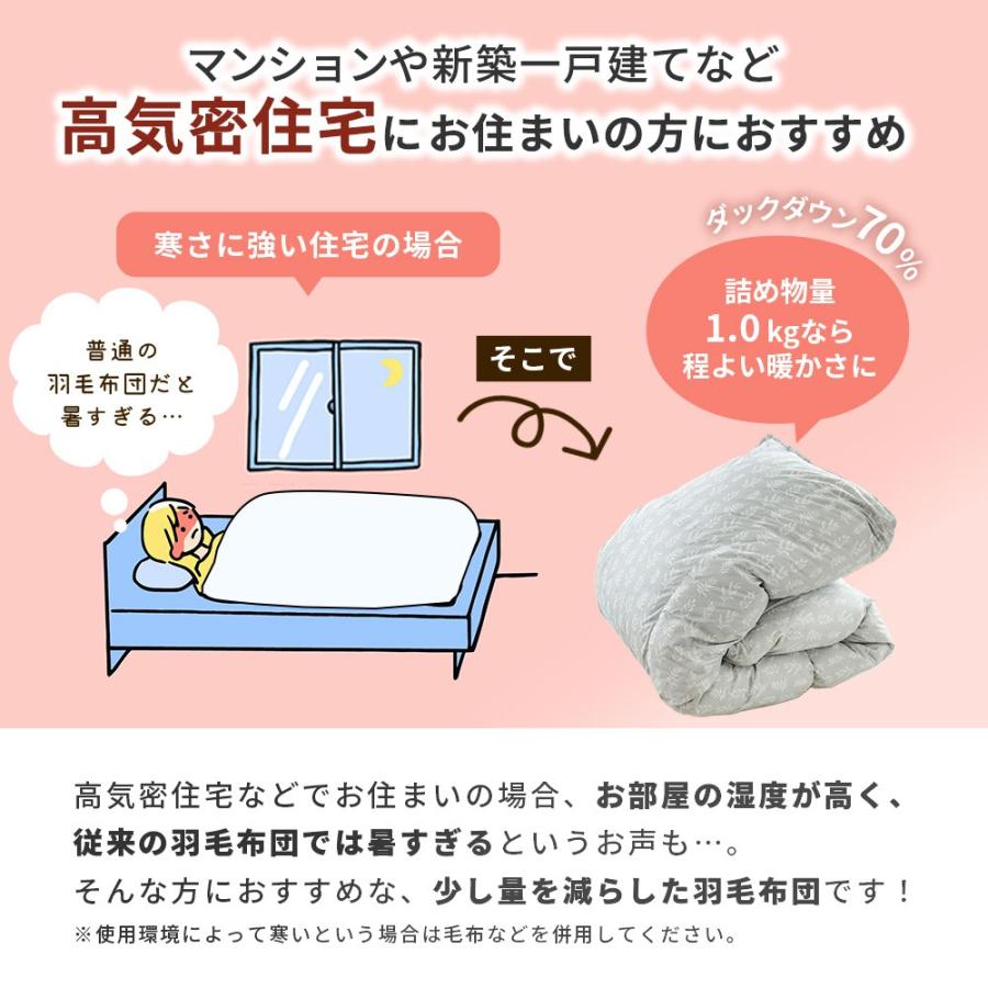 西川（nishikawa） 羽毛布団 シングル 日本製 ecoダウン エコダウン