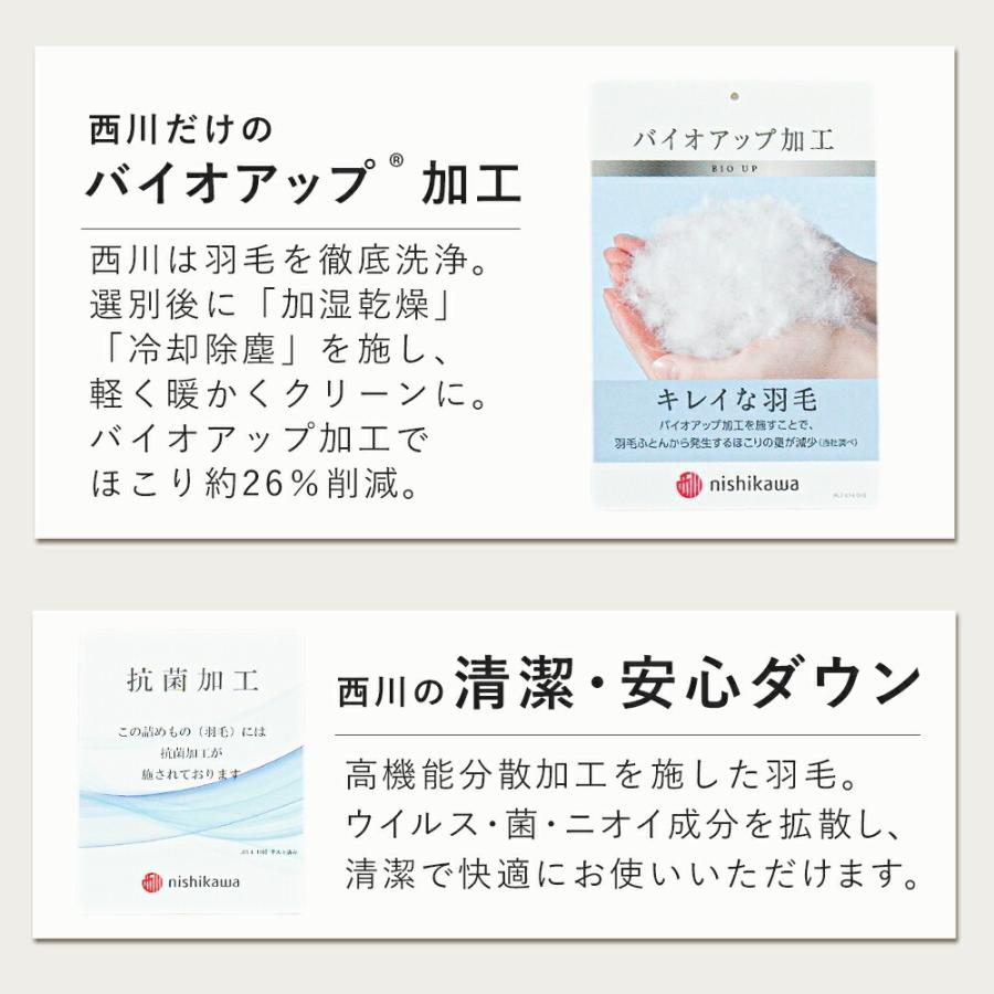 西川（nishikawa） 羽毛布団 シングル ポーランドダウン90% 1.0kg