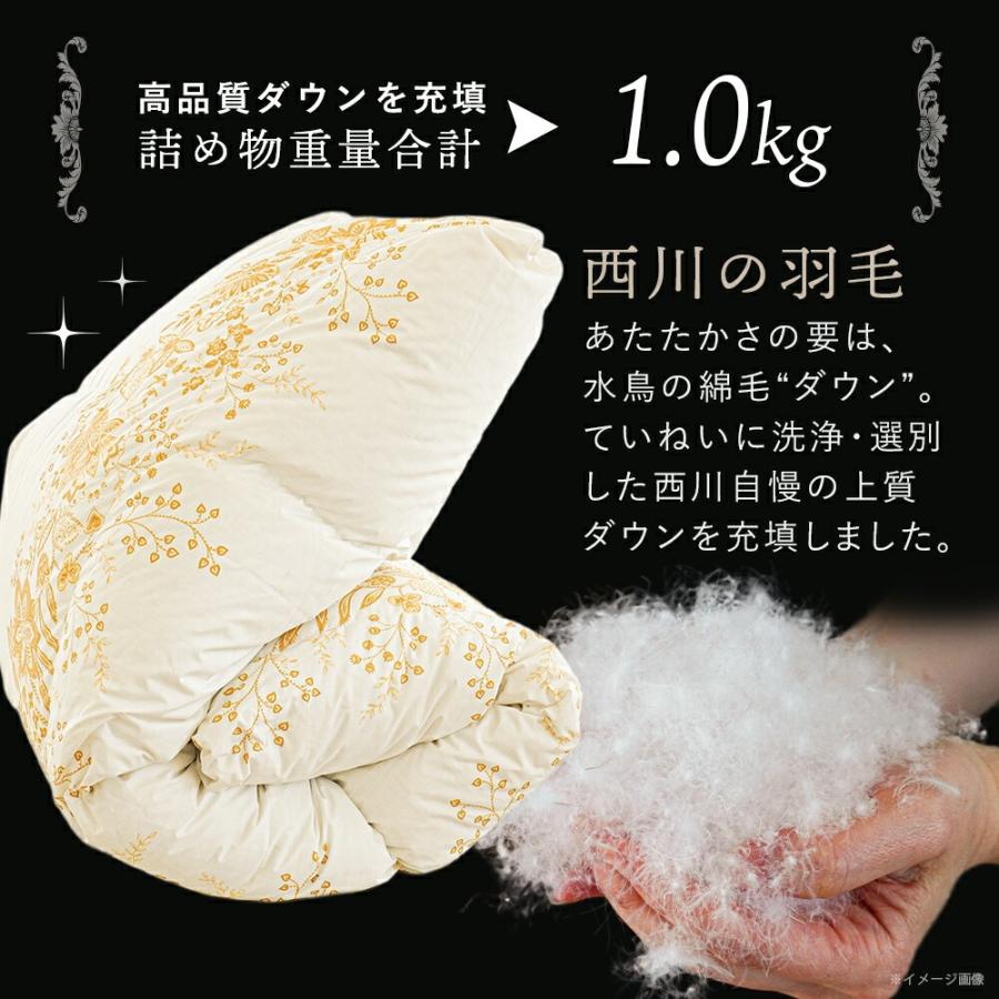 西川（nishikawa） 羽毛布団 シングル ポーランドダウン90% 1.0kg