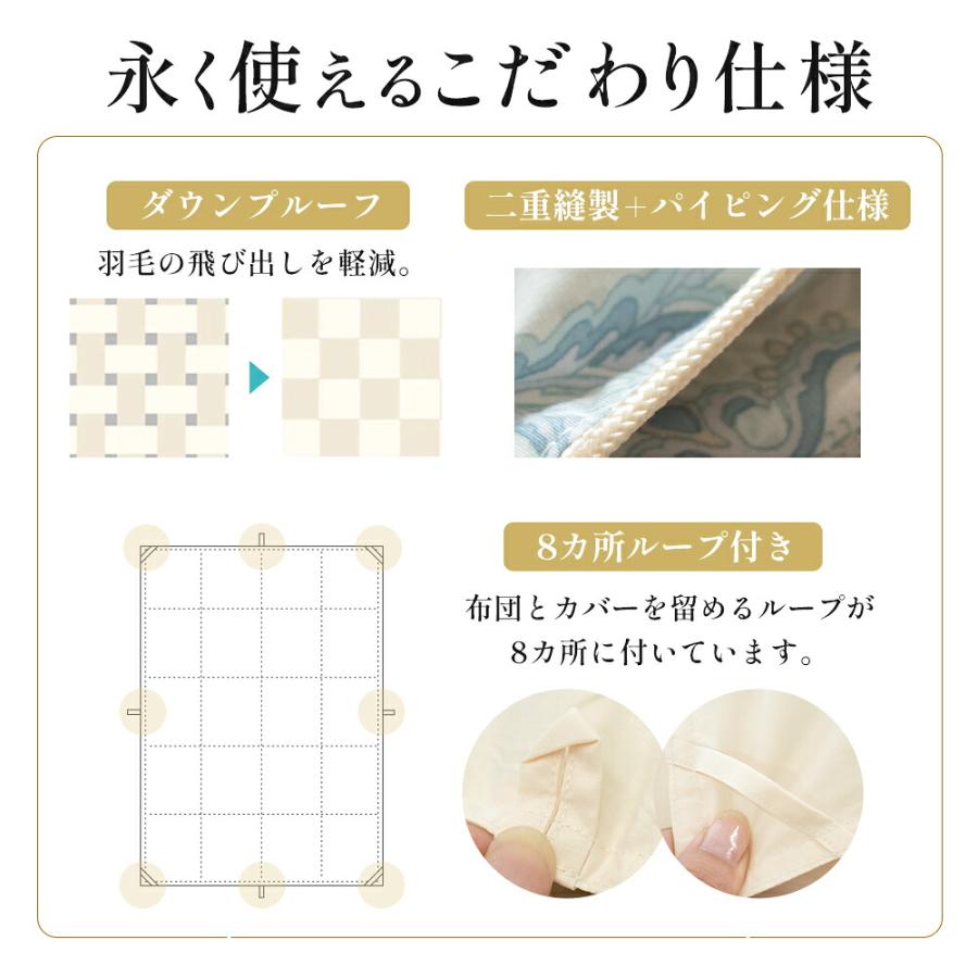 羽毛布団 シングル 日本製 フランス産ダウン90％ 1.0kg 国内洗浄 羽毛