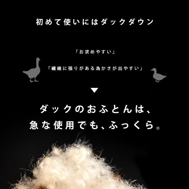 羽毛布団 セミダブル ダウン90％ 日本製 暖かい布団 冬用 羽毛ふとん エクセルゴールドラベル_6