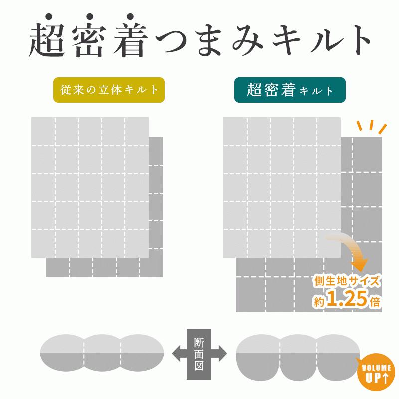 羽毛布団 セミダブル 西川 ロシア産グース93％ 1.5kg 日本製 超密着つまみキルト 羽毛掛け布団 暖かい布団 セミダブルロング｜futon｜06