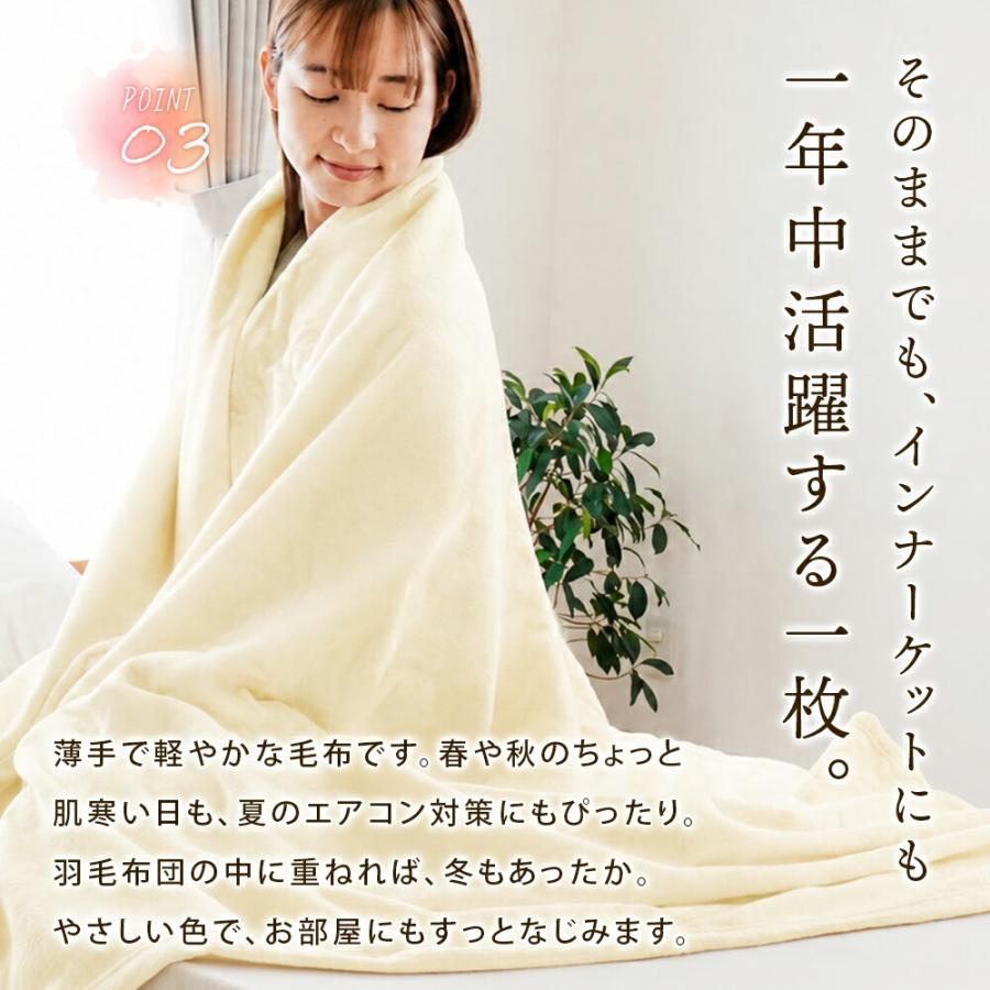 西川（nishikawa） 綿毛布 シングル 日本製 綿100％ 高野口パイル