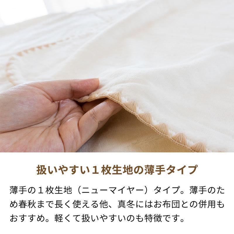 綿毛布 シングル 日本製 オーガニックコットン 綿100％ 高野口パイル