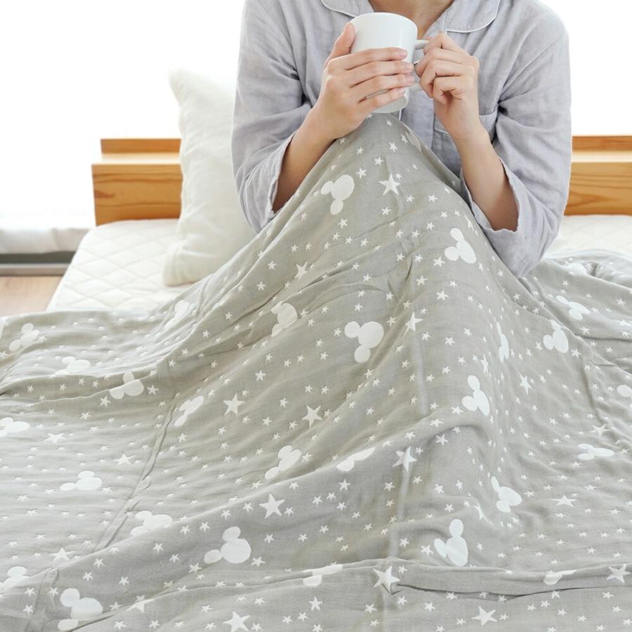 Disney（ディズニー） ガーゼケット シングル ミッキー×スター 綿100