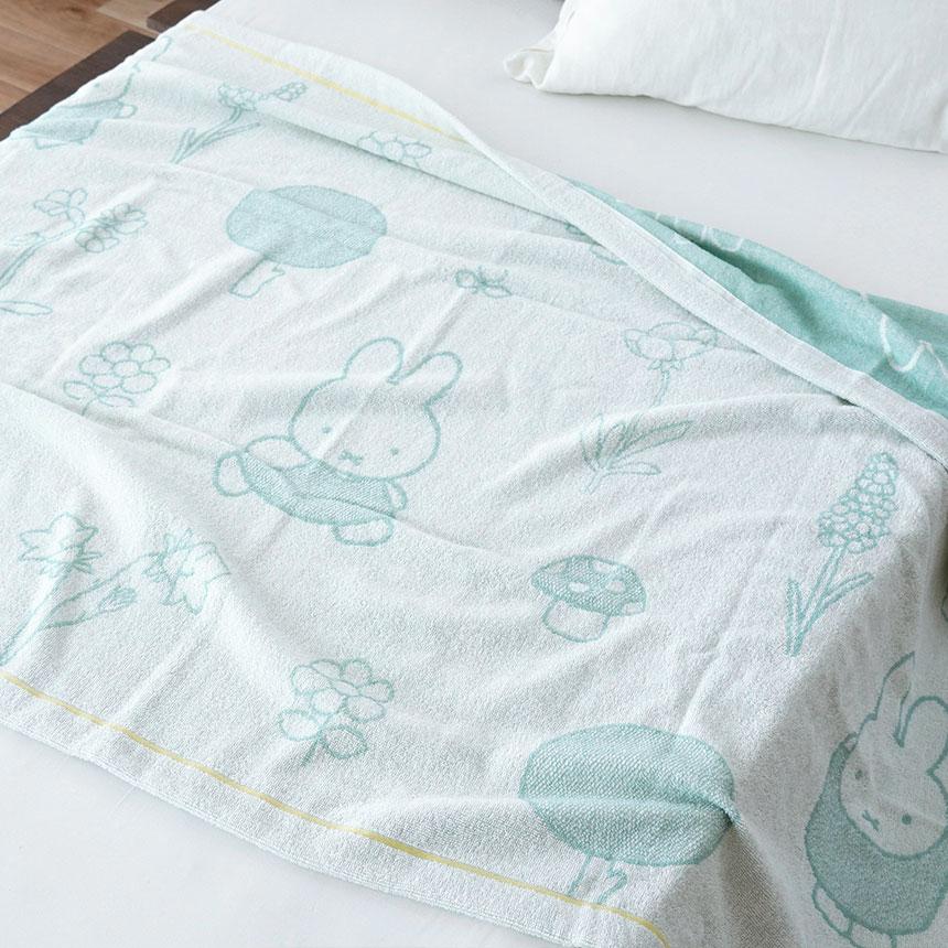 Miffy（ミッフィー） 西川 タオルケット ハーフ 140×100cm 綿100