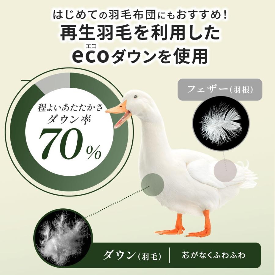 西川（nishikawa） 羽毛布団 シングル 日本製 ecoダウン エコダウン