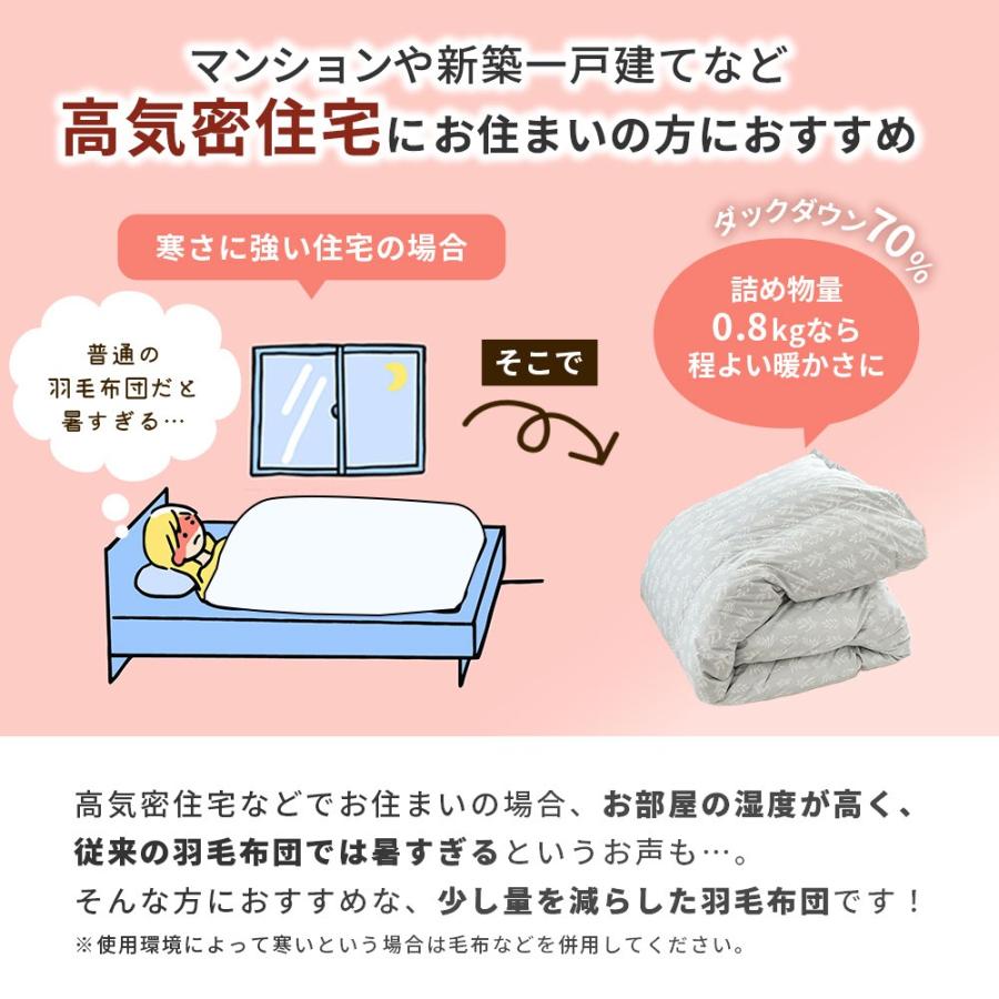 西川（nishikawa） 羽毛布団 シングル 日本製 ecoダウン エコダウン