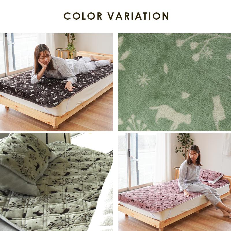 暖かい敷きパッド 冬 毛布 ダブル フランネル ねこ柄 洗える 敷パッドシーツ 秋冬 ミャオリラ おすすめ |  | 13