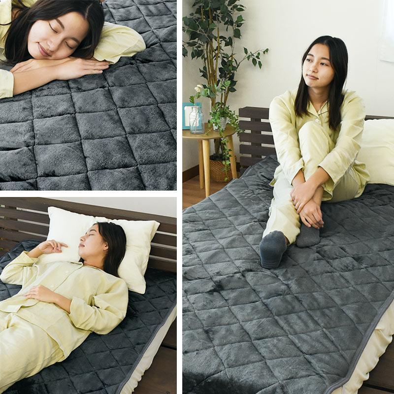 暖かい敷きパッド 140x205cmダブル用 西川 暖かい敷きパッド 冬 敷パッド ダブル 冬用 あったか