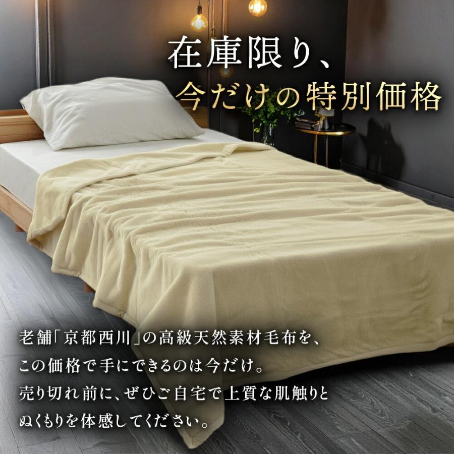西川（nishikawa） モヘヤ 毛布 シングル 掛け毛布 モヘア 高級 天然