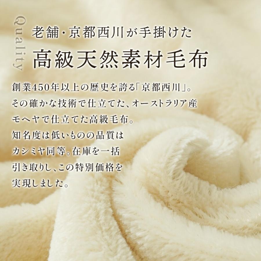 西川（nishikawa） モヘヤ 毛布 シングル 掛け毛布 モヘア 高級 天然