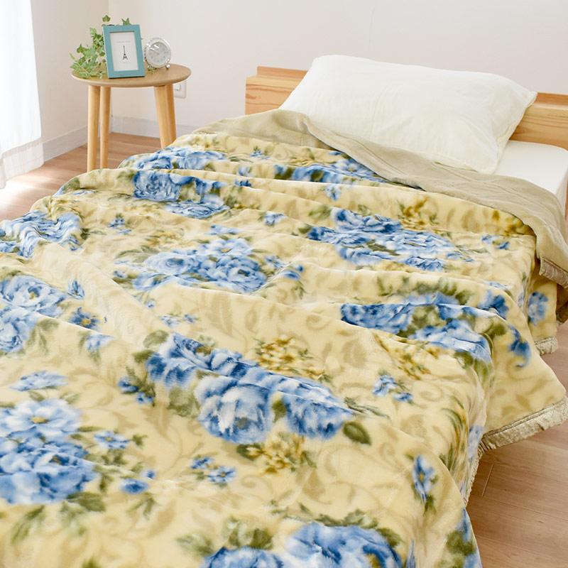 西川 毛布 シングル 日本製 毛羽アクリル100％ 2枚合わせ