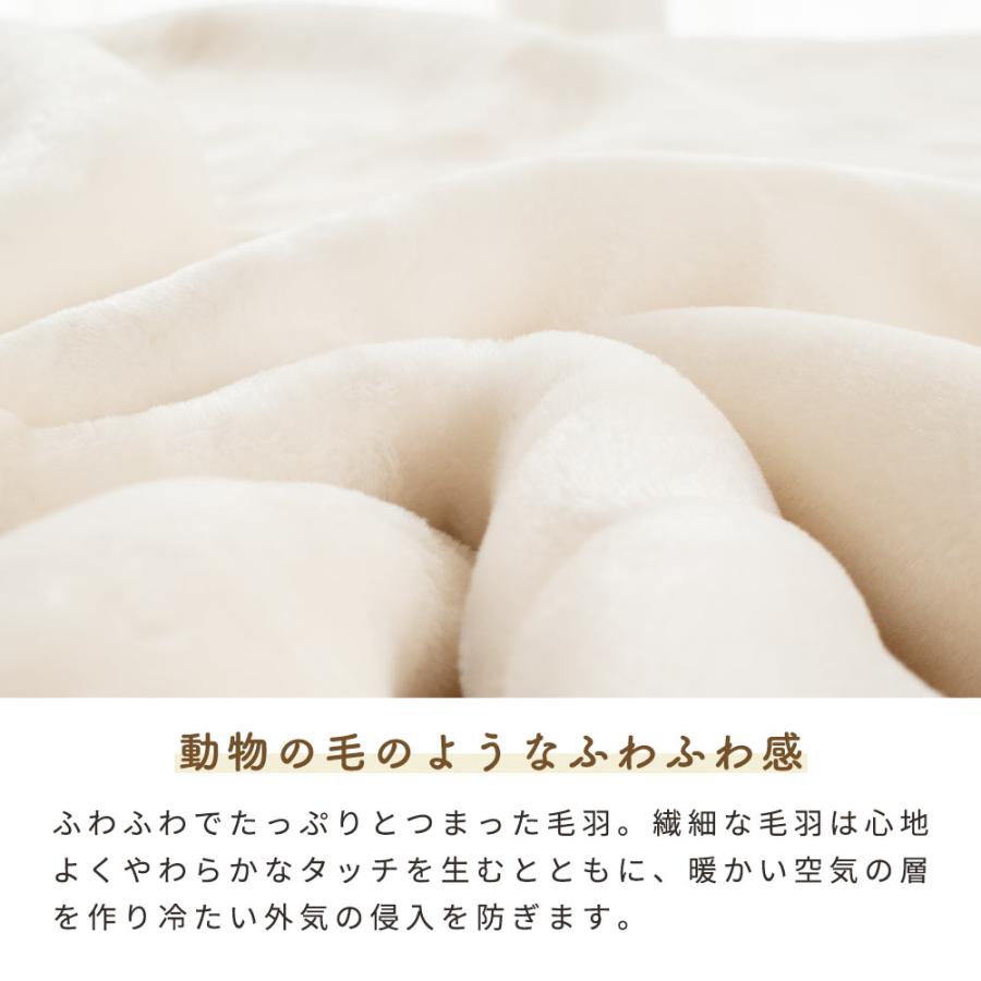 ＜セミダブル＞ 西川 冬の贅沢！とろける肌触り 高密度毛布で羽毛ブラン・ダウン シングル＞ 西川 冬の贅沢！とろける肌触り 高密度毛布で羽毛