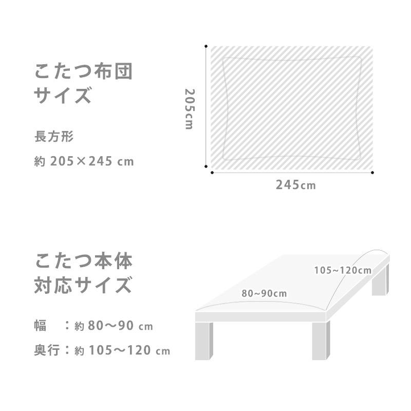 こたつ布団 長方形 205×245cm 暖かフランネル こたつ薄掛け布団 ひつじ