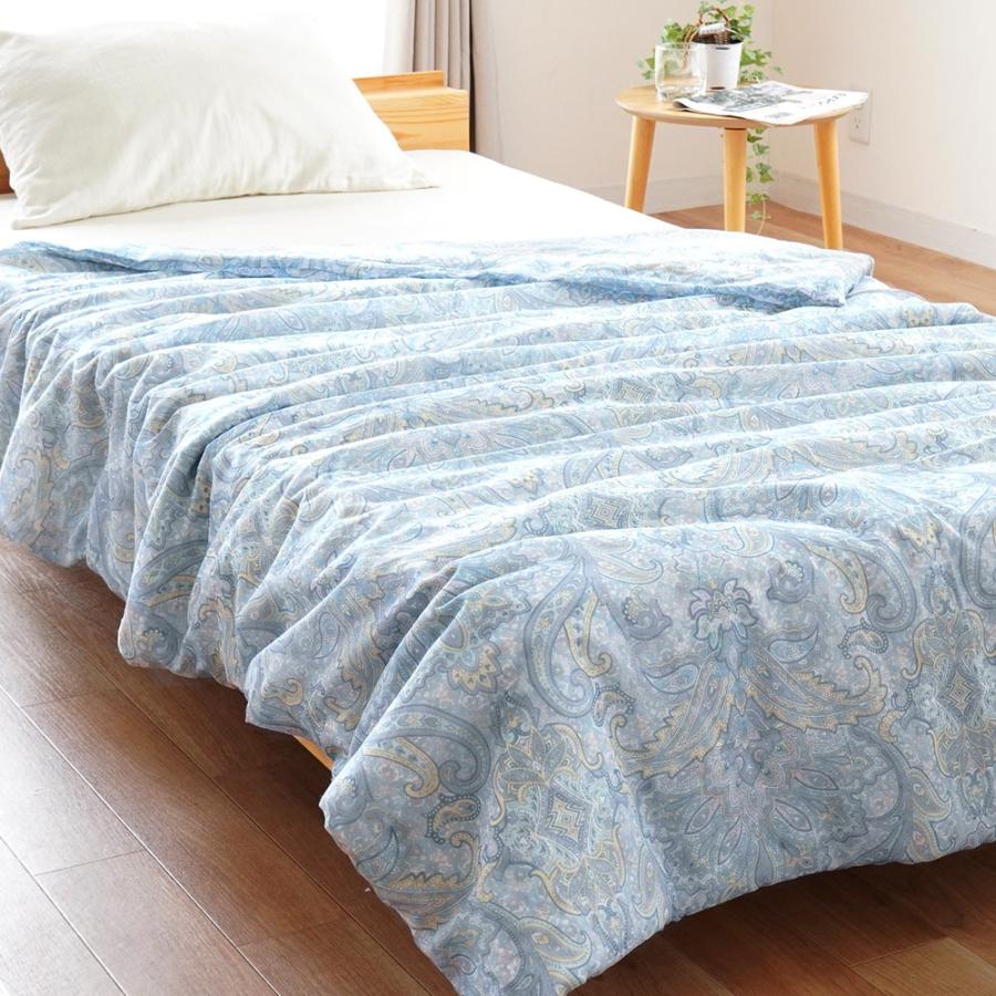 最高級新品★薔薇紫陽花水色ストライプ綿100%シングル掛け布団カバー枕カバー3点 最高級新品☆薔薇紫陽花水色ストライプ綿100%シングル掛け布団