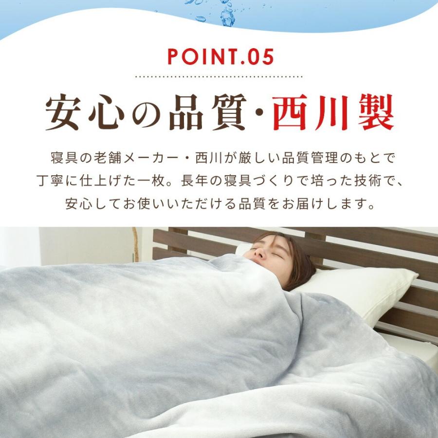西川（nishikawa） あったか多層毛布 掛け布団カバー シングル 2枚