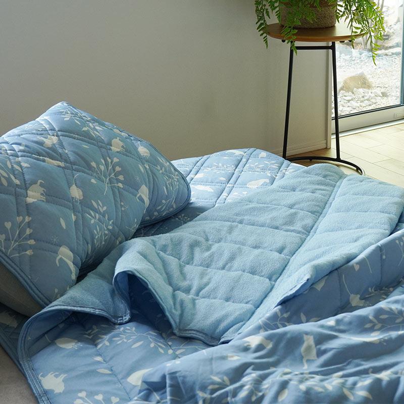 ひんやり敷きパッド ダブル 夏用 接触冷感 ねこ柄 ひんやり冷感 敷パッド 洗える涼感マット パッドシーツ ミャオリラ