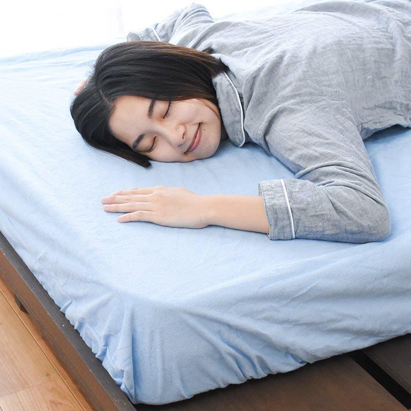 防水 ボックスシーツ 2枚セット シングル 綿100％シンカーパイル