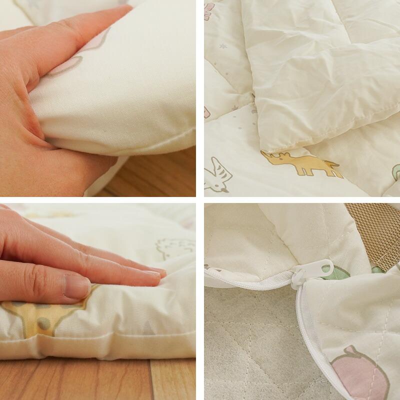 洗える お昼寝布団セット コンパクト 掛け布団 敷き布団 カバー バッグ付 アニマル柄 ふとん こだわり安眠館オリジナル |  | 14