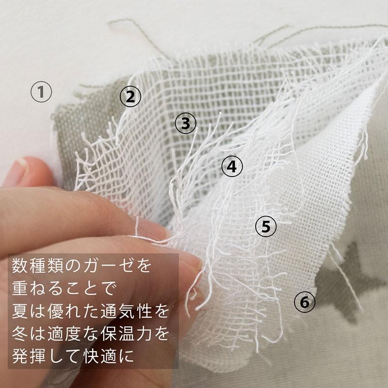 ガーゼケット お昼寝 85×115cm ハーフサイズ スター柄/ことり柄 綿100