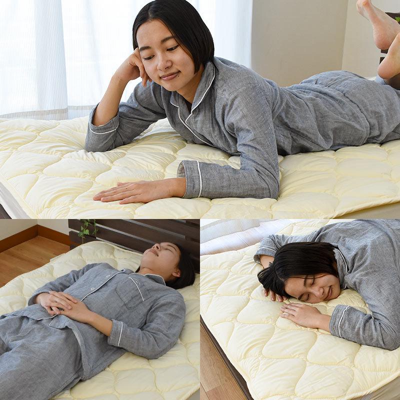 ベッドパッド セミシングル 日本製 洗えるベッドパット 厚手 防