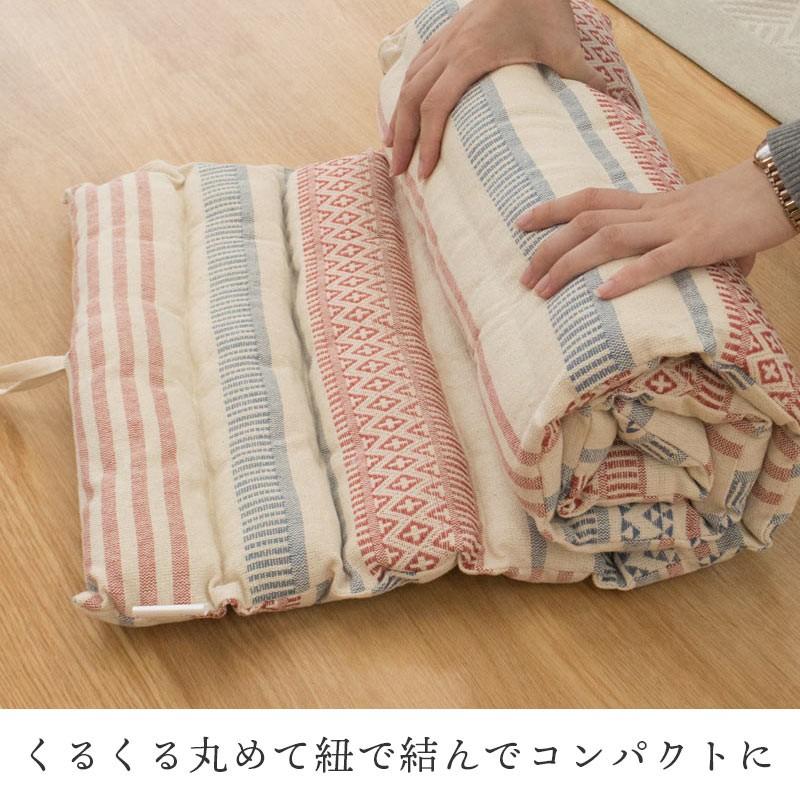 シートクッション ロング 43×120cm ロングクッション インド綿100％ クッション テラ｜futon｜08