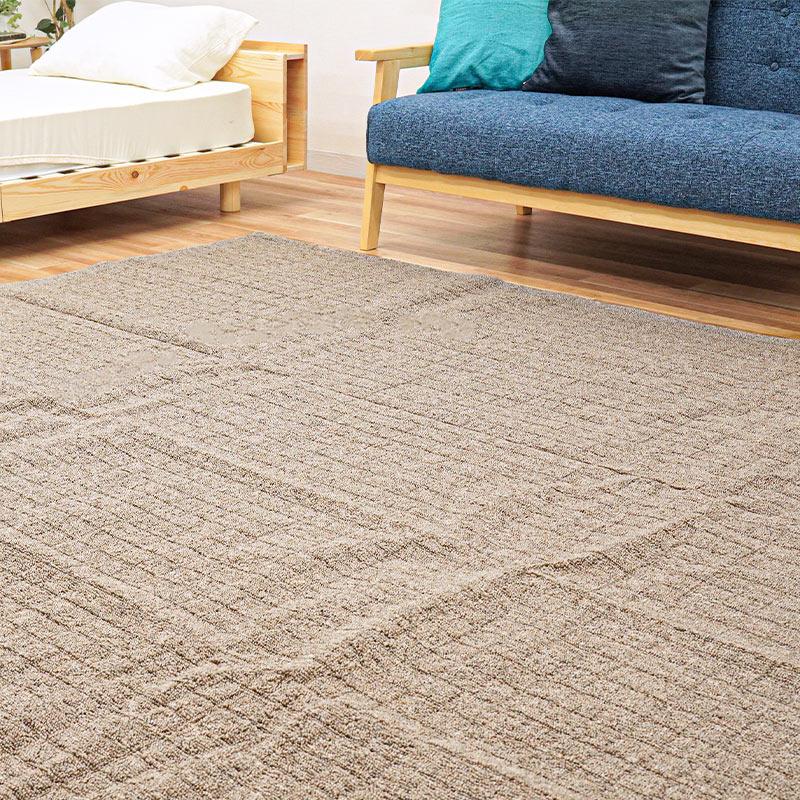 【新品·未開封】カーペット 261cm×261cm ベージュ 竹カーペット ヨーク 261×261cm ベージュ 【公式通販】
