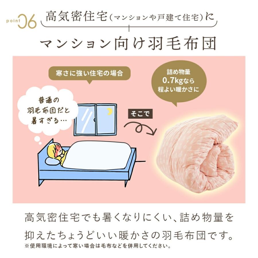 羽毛合掛け布団 シングル ホワイトダウン93％ 0.7kg 春 夏 秋 日本製