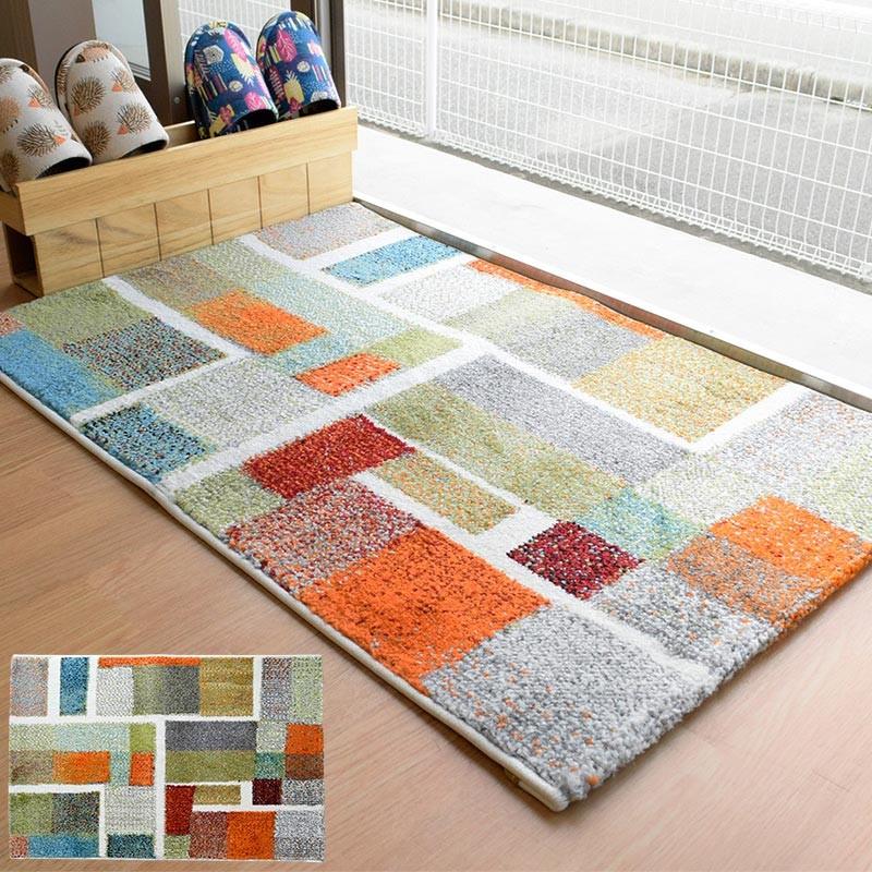 イケヒコ 玄関マット 室内 約60×90cm トルコ製 ウィルトン織り 抗菌