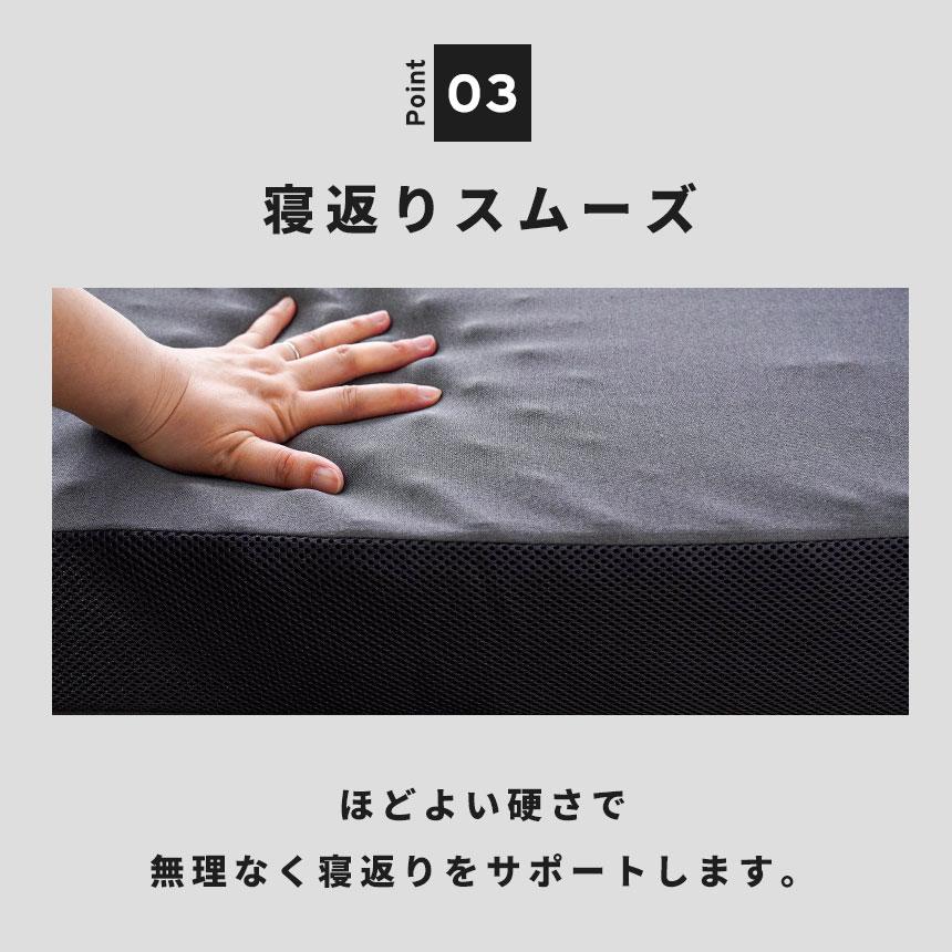 昭和西川 高反発マットレス シングル 厚み10cm 三つ折り 凹凸ウレタン