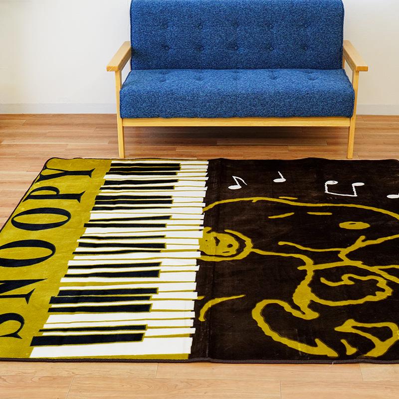 SNOOPY（スヌーピー） 洗えるラグ 2畳 185×185cm 暖かい ホット