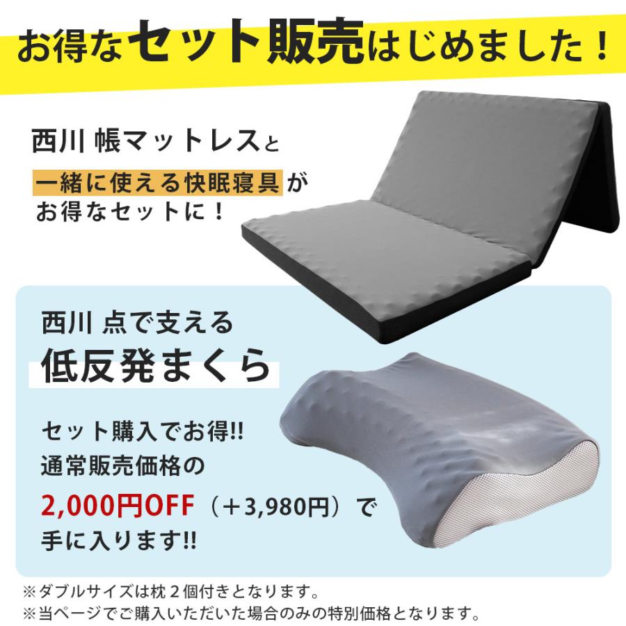 西川（nishikawa） 高反発マットレス ダブル 三つ折り 8cm 150N