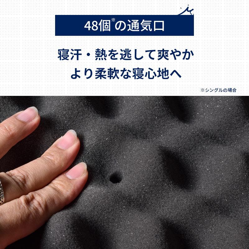 西川 高反発マットレス シングル 凹凸 体圧分散 三つ折り 高反発