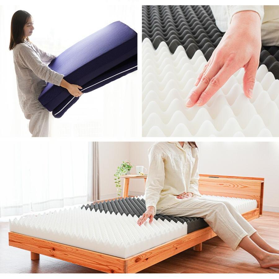 高反発マットレス シングル 三つ折り 日本製 自社製造 体圧分散