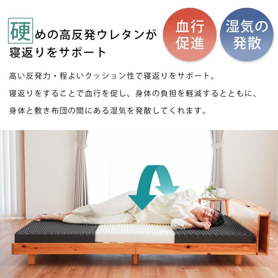 マットレス シングル 高反発 日本製 三つ折り 8cm ハードタイプ 体圧